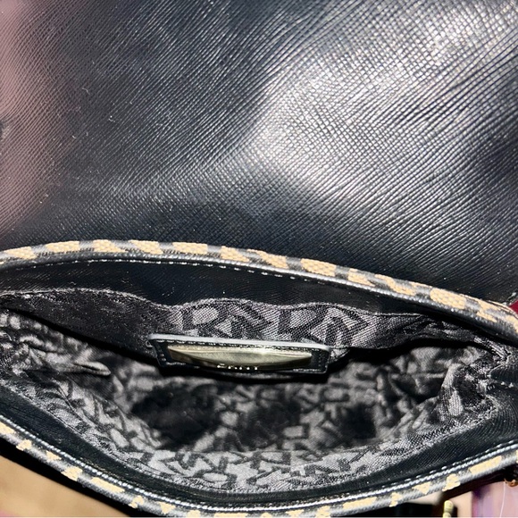 DKNY Black and Tan Logo Crossbody Bag - Picture 5 of 5